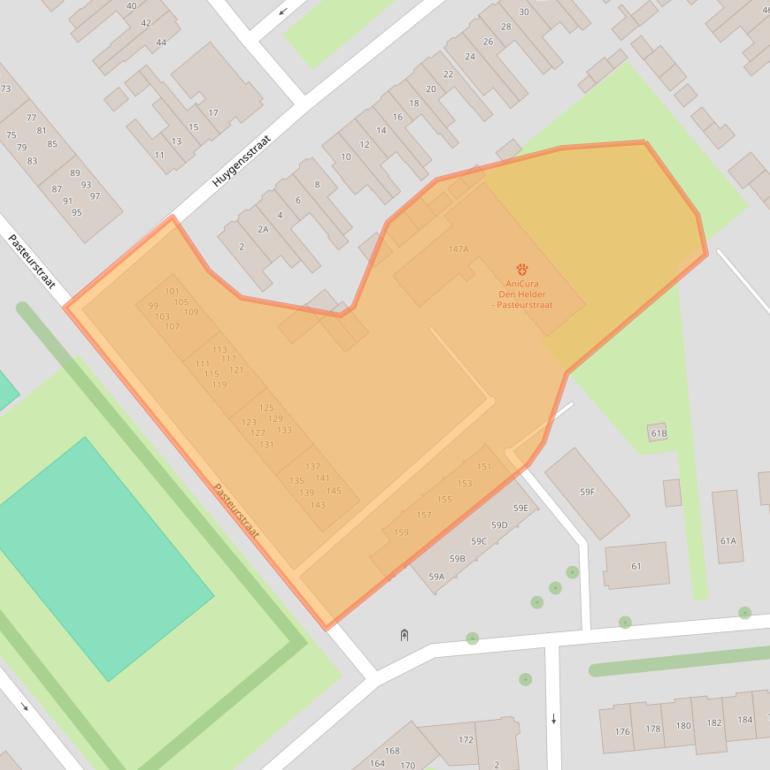 Kaart van postcodegebied 1782JC.