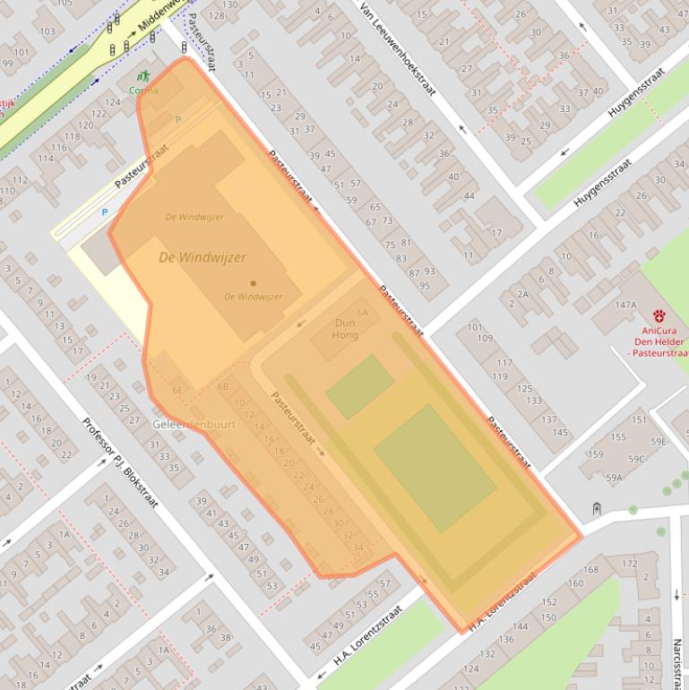 Kaart van postcodegebied 1782JD.