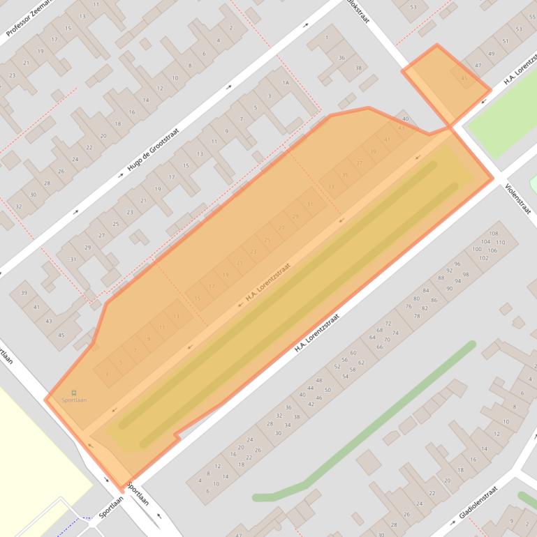 Kaart van postcodegebied 1782JE.