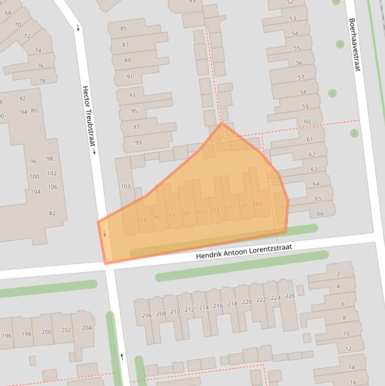 Kaart van postcodegebied 1782JH.