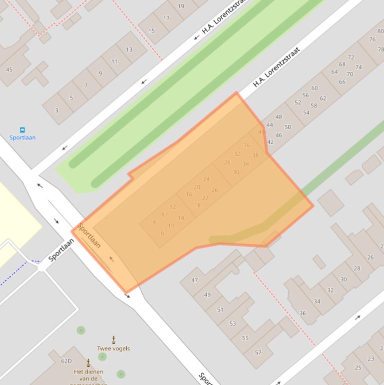 Kaart van postcodegebied 1782JJ.