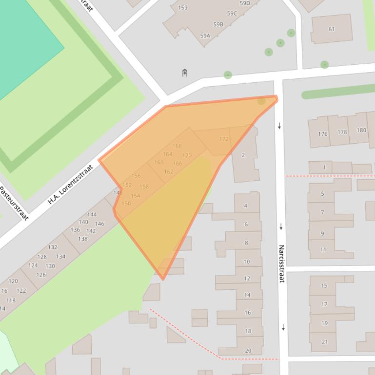 Kaart van postcodegebied 1782JN.