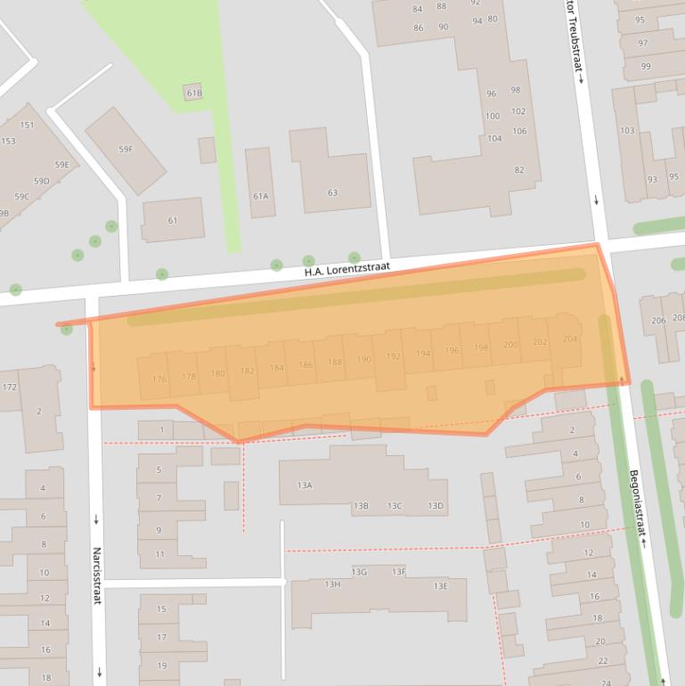 Kaart van postcodegebied 1782JP.