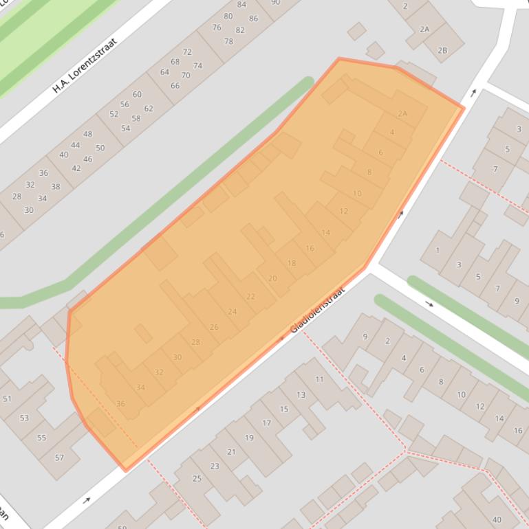 Kaart van postcodegebied 1782KG.