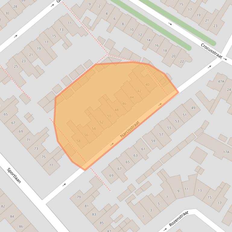 Kaart van postcodegebied 1782KL.