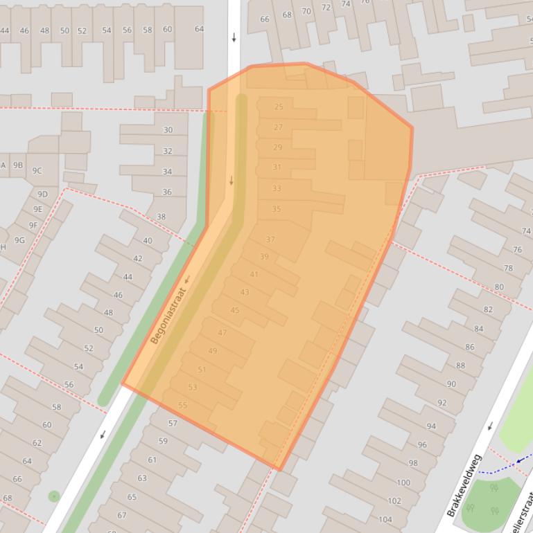 Kaart van postcodegebied 1782KN.