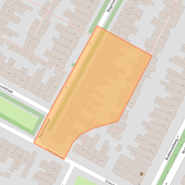 Kaart van postcodegebied 1782KP.