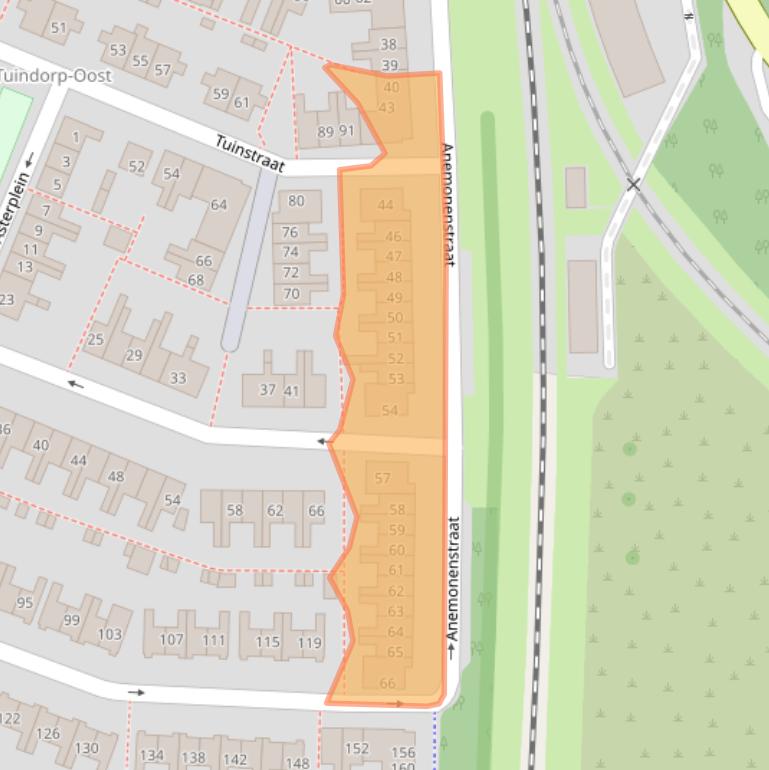 Kaart van postcodegebied 1782LC.