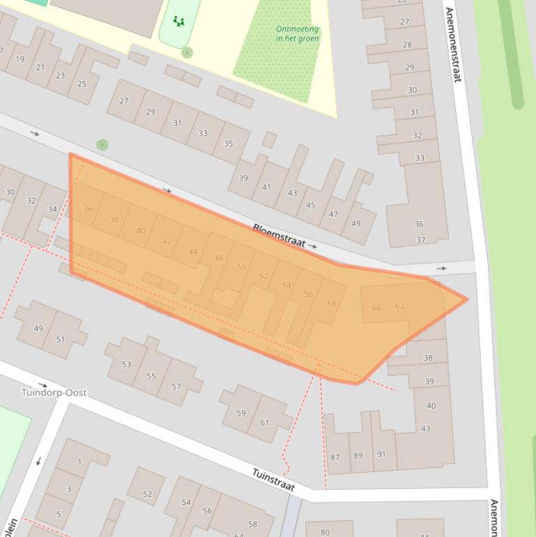 Kaart van postcodegebied 1782LG.