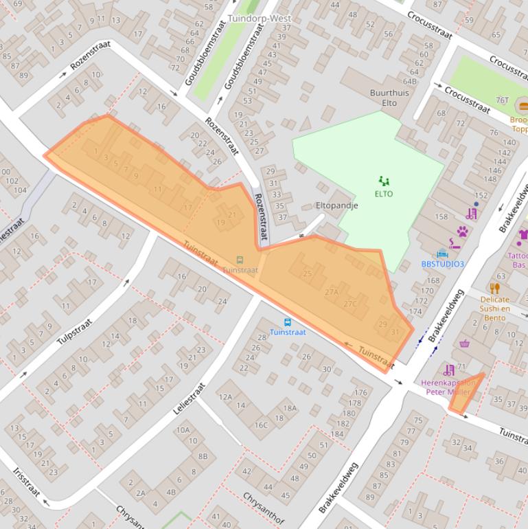 Kaart van postcodegebied 1782LH.