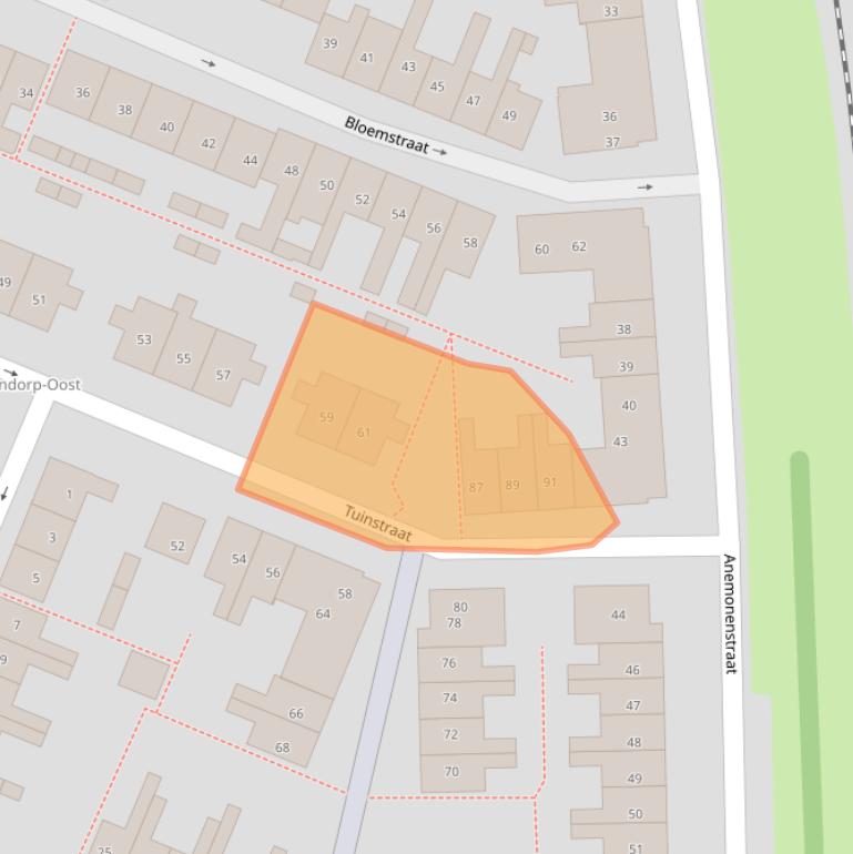 Kaart van postcodegebied 1782LK.