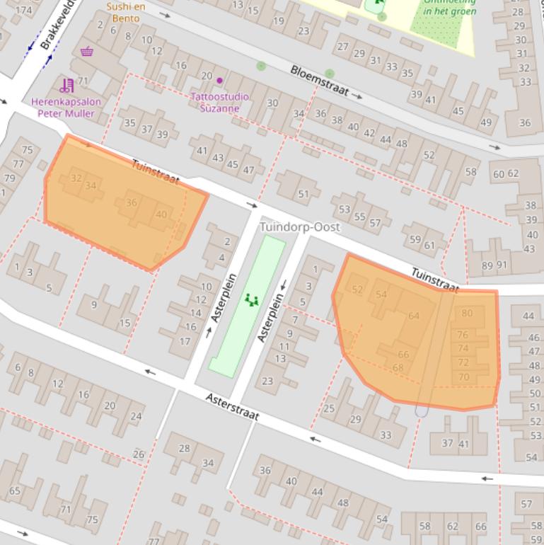 Kaart van postcodegebied 1782LM.