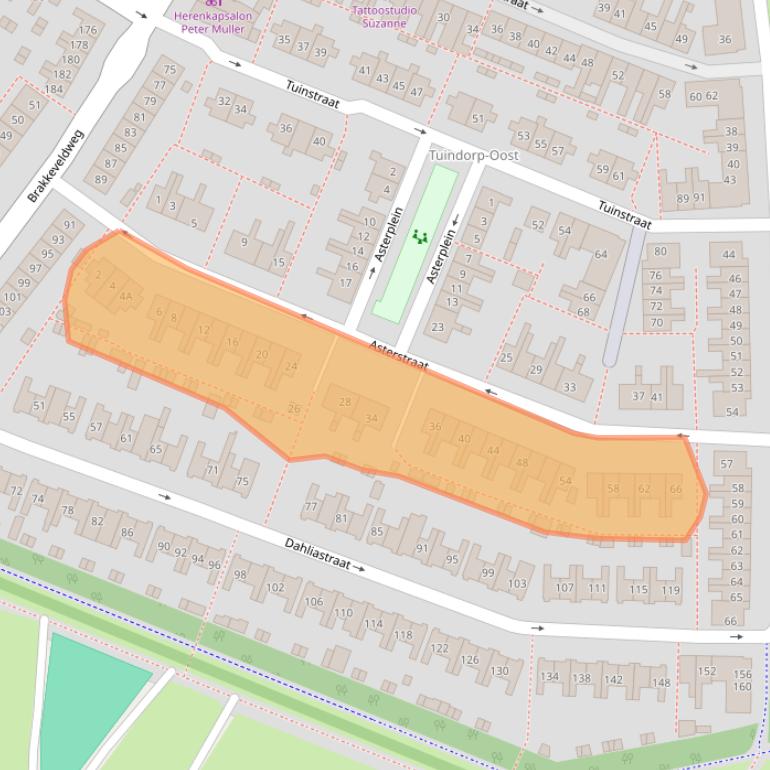 Kaart van postcodegebied 1782LR.