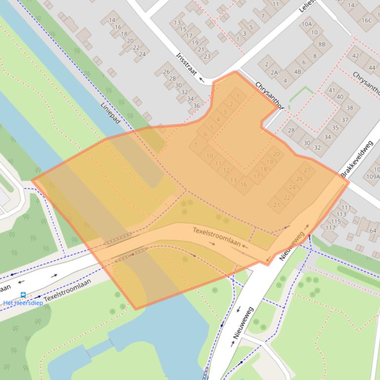 Kaart van postcodegebied 1782LS.