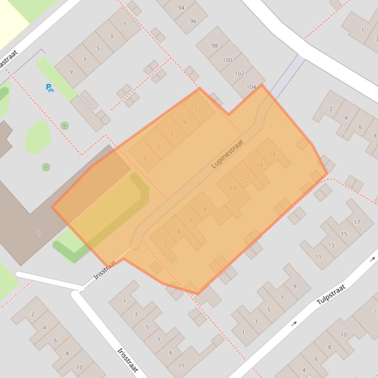 Kaart van postcodegebied 1782MR.