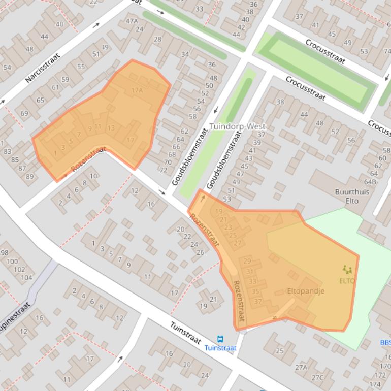 Kaart van postcodegebied 1782MS.
