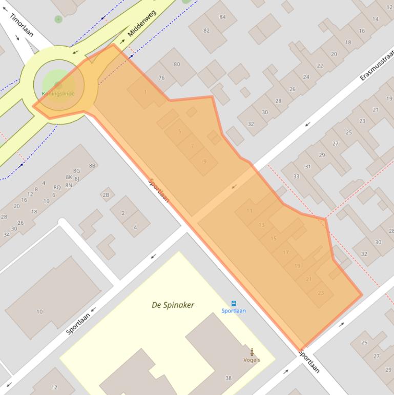 Kaart van postcodegebied 1782NA.