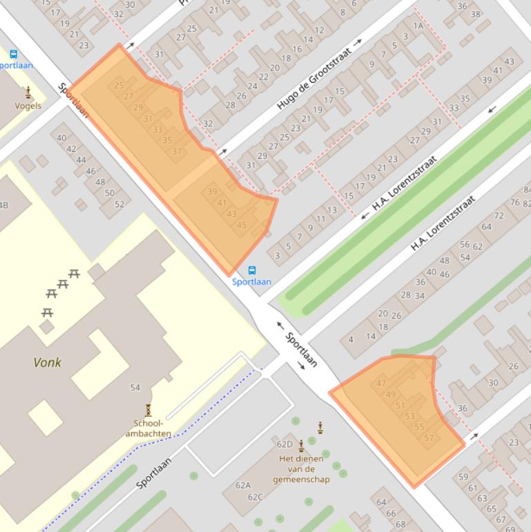 Kaart van postcodegebied 1782NB.