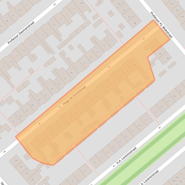 Kaart van postcodegebied 1782NG.