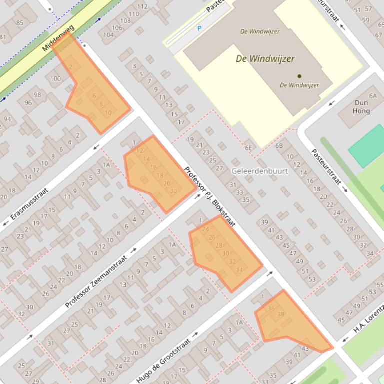 Kaart van postcodegebied 1782NR.