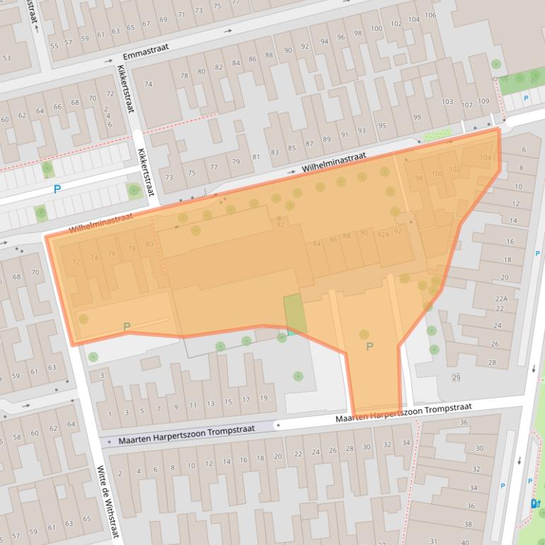 Kaart van postcodegebied 1782PT.