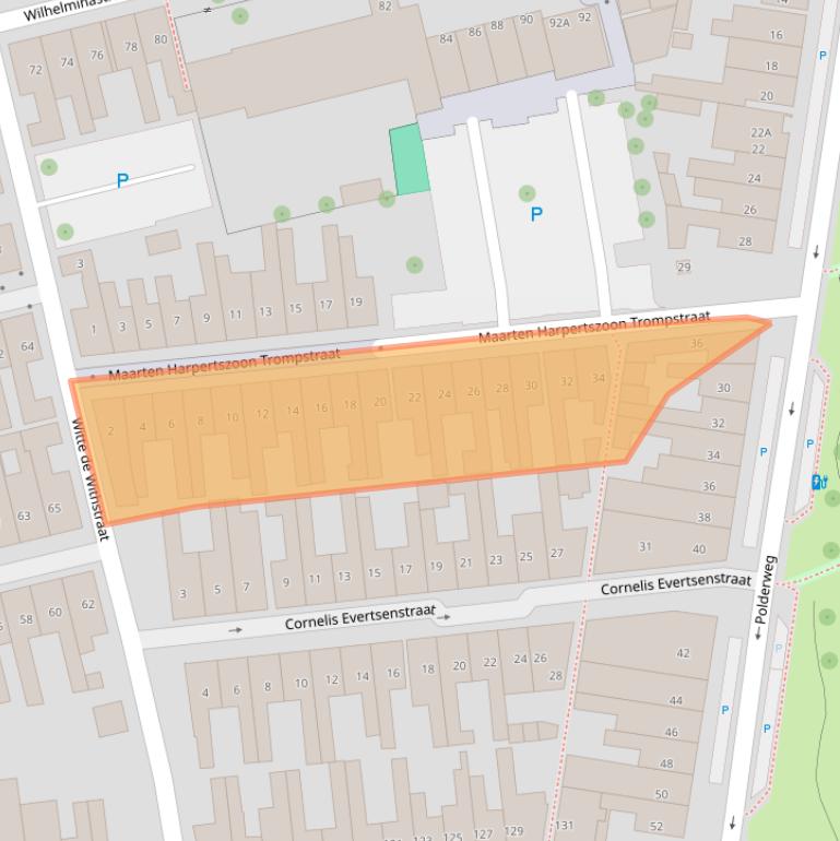 Kaart van postcodegebied 1782PW.