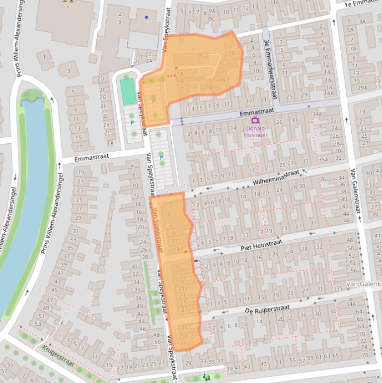 Kaart van postcodegebied 1782RA.