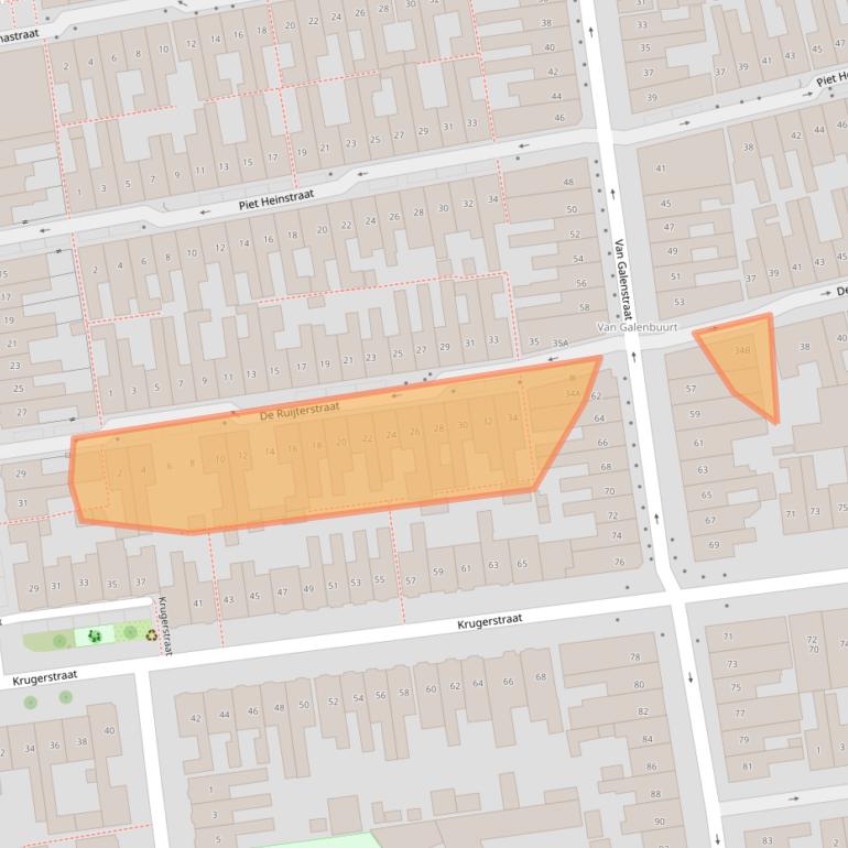 Kaart van postcodegebied 1782RK.