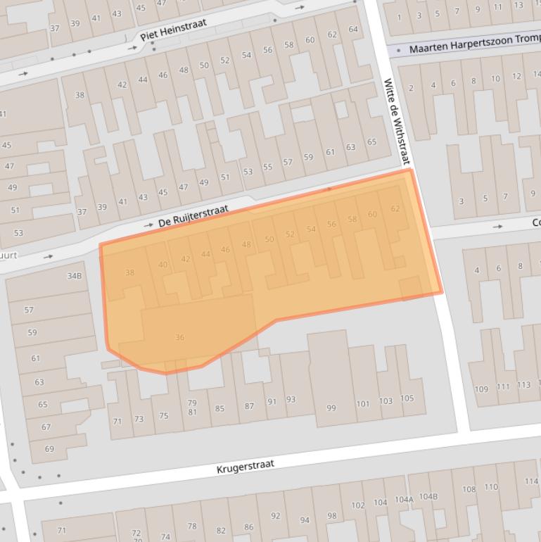 Kaart van postcodegebied 1782RL.