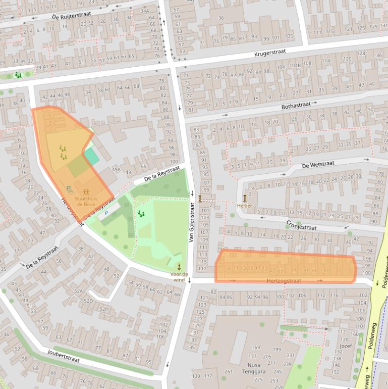 Kaart van postcodegebied 1782RM.