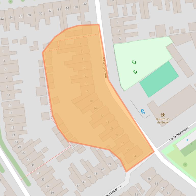 Kaart van postcodegebied 1782RN.