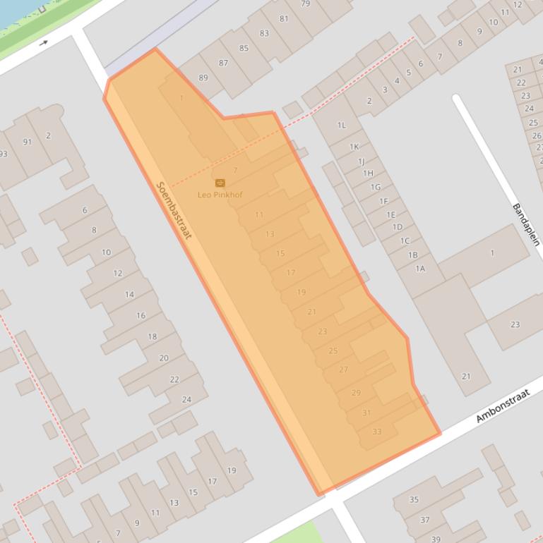 Kaart van postcodegebied 1782SL.