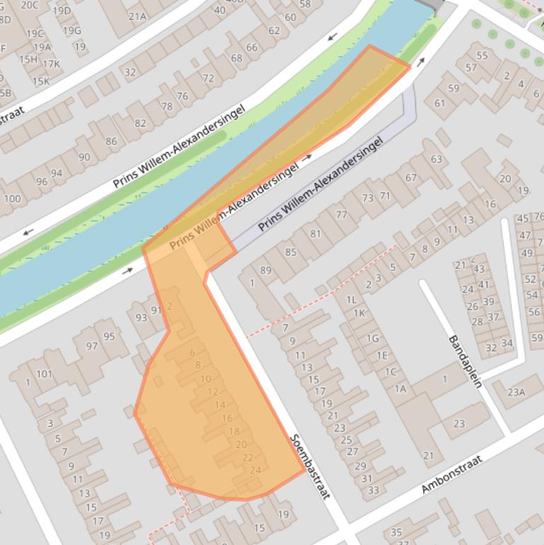 Kaart van postcodegebied 1782SN.