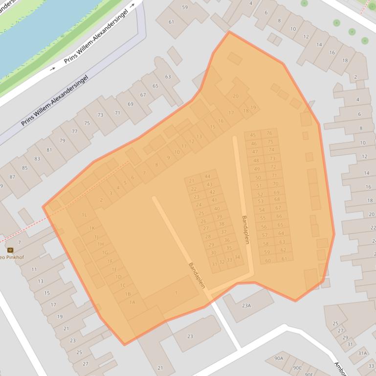 Kaart van postcodegebied 1782ST.