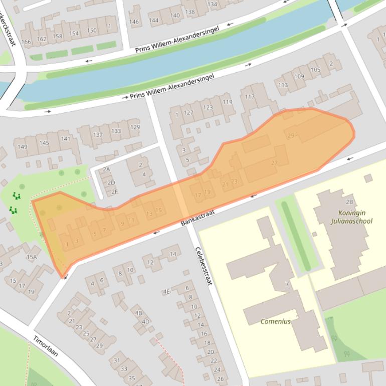 Kaart van postcodegebied 1782TA.