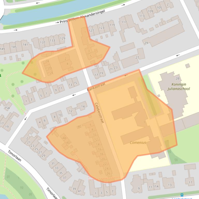 Kaart van postcodegebied 1782TC.