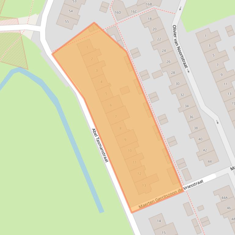 Kaart van postcodegebied 1782TD.