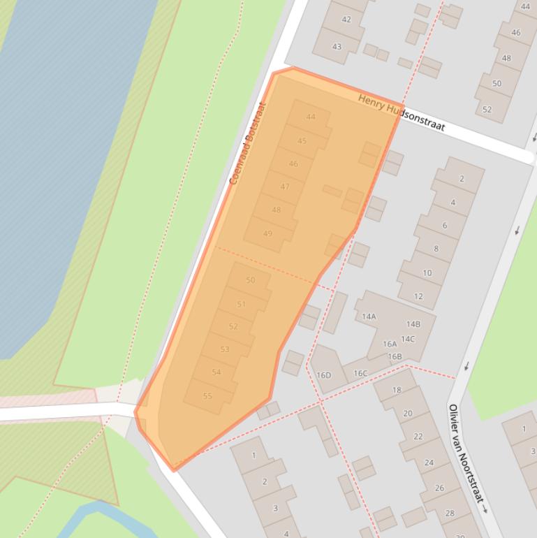 Kaart van postcodegebied 1782TH.