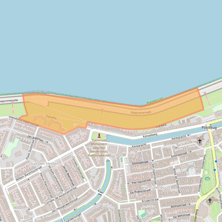 Kaart van postcodegebied 1782TJ.