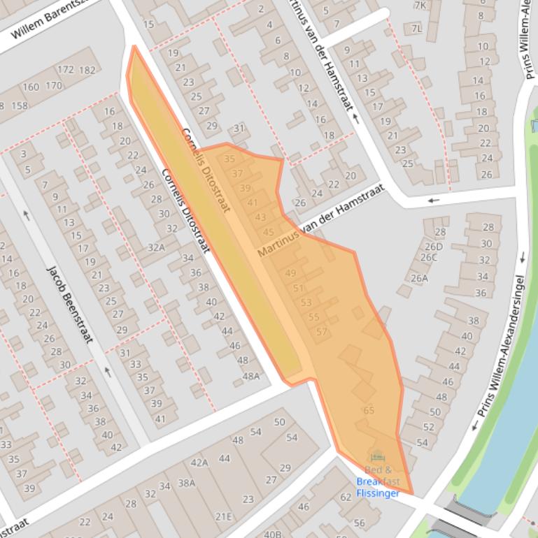 Kaart van postcodegebied 1782TP.