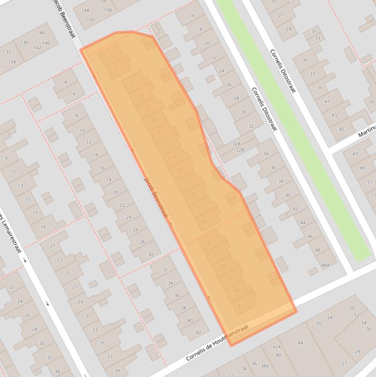 Kaart van postcodegebied 1782VC.