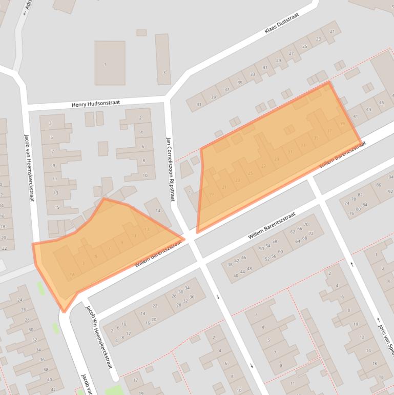 Kaart van postcodegebied 1782WB.