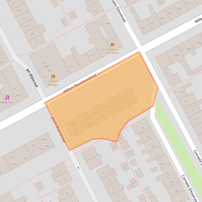 Kaart van postcodegebied 1782WK.