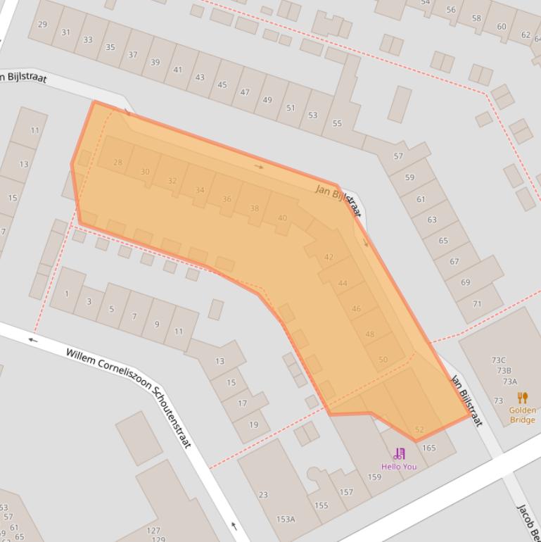 Kaart van postcodegebied 1782WV.