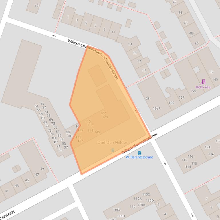 Kaart van postcodegebied 1782WX.