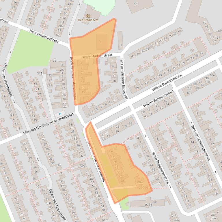 Kaart van postcodegebied 1782XC.
