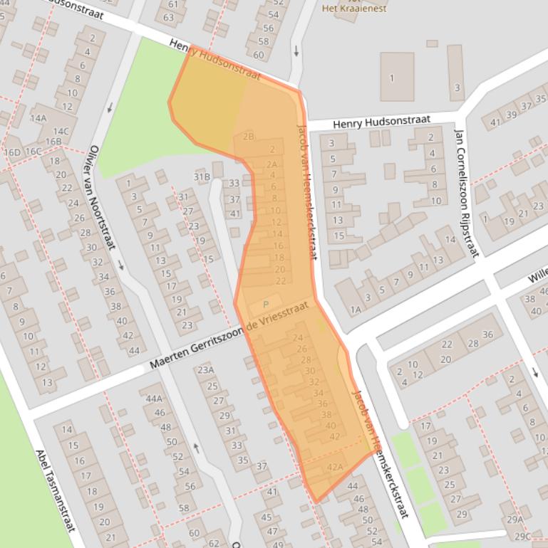 Kaart van postcodegebied 1782XD.