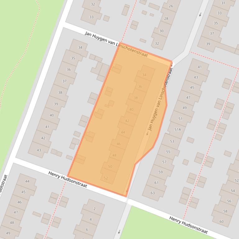 Kaart van postcodegebied 1782XJ.