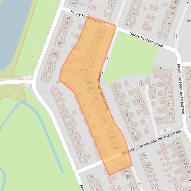 Kaart van postcodegebied 1782XM.