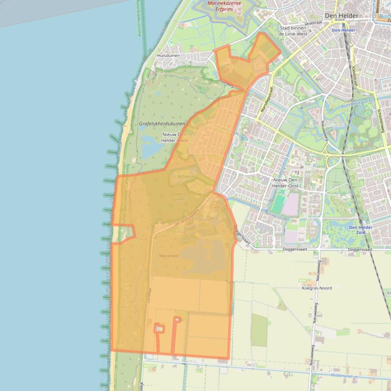 Kaart van postcodegebied 1783.